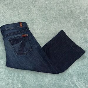 Vintage Y2K 7 FOR ALL MANKIND DOJO CROP  JEANS SIZE 30